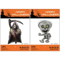 Halloween Decorations Pumpkin Spider Back Card Single Aluminum Foil Balloon Ghost Festival Skull Funny Bar Balloon main image 5