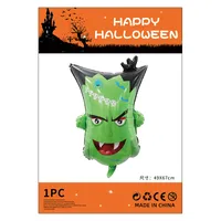 Halloween Decorations Pumpkin Spider Back Card Single Aluminum Foil Balloon Ghost Festival Skull Funny Bar Balloon sku image 6