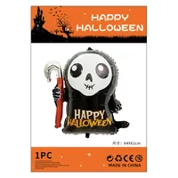Halloween Decorations Pumpkin Spider Back Card Single Aluminum Foil Balloon Ghost Festival Skull Funny Bar Balloon sku image 16