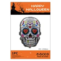 Halloween Decorations Pumpkin Spider Back Card Single Aluminum Foil Balloon Ghost Festival Skull Funny Bar Balloon sku image 9