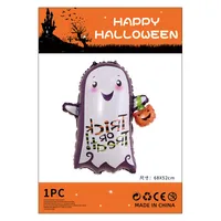 Halloween Decorations Pumpkin Spider Back Card Single Aluminum Foil Balloon Ghost Festival Skull Funny Bar Balloon sku image 24