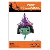 Halloween Decorations Pumpkin Spider Back Card Single Aluminum Foil Balloon Ghost Festival Skull Funny Bar Balloon sku image 15
