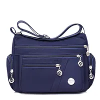 New Crossbody Bag Waterproof Shoulder Bag Nylon Women's Bag Canvas Bag Oxford Cloth Multi-layer Small Square Bag Mother's Bag sku image 1
