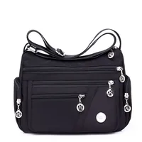 New Crossbody Bag Waterproof Shoulder Bag Nylon Women's Bag Canvas Bag Oxford Cloth Multi-layer Small Square Bag Mother's Bag sku image 3
