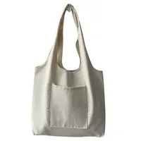 Pure Color Blank Hand-painted Canvas Bag Female Single Shoulder Japanese Simple Artistic Travel Large Capacity Student Class Book Bag main image 5