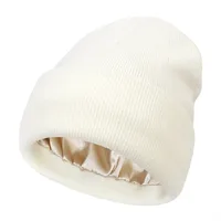 Autumn And Winter New Hat  Women's Protective Hairstyle Warm Knitted Colored Hat Wool Hat sku image 1