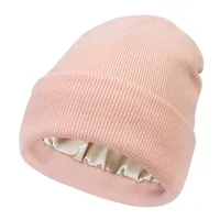 Autumn And Winter New Hat  Women's Protective Hairstyle Warm Knitted Colored Hat Wool Hat sku image 3