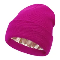 Autumn And Winter New Hat  Women's Protective Hairstyle Warm Knitted Colored Hat Wool Hat sku image 5