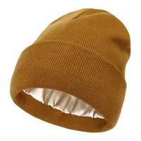 Autumn And Winter New Hat  Women's Protective Hairstyle Warm Knitted Colored Hat Wool Hat sku image 6