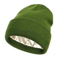 Autumn And Winter New Hat  Women's Protective Hairstyle Warm Knitted Colored Hat Wool Hat sku image 7