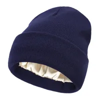 Autumn And Winter New Hat  Women's Protective Hairstyle Warm Knitted Colored Hat Wool Hat sku image 8