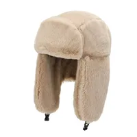 Winter Fleece-lined Men's And Women's Ear Protection Lei Feng Hat Rabbit Fur Windproof Cold-proof Fashion Outdoor Riding Lei Feng Hat main image 2