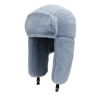 Winter Fleece-lined Men's And Women's Ear Protection Lei Feng Hat Rabbit Fur Windproof Cold-proof Fashion Outdoor Riding Lei Feng Hat main image 4