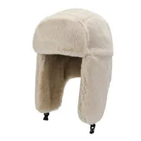 Winter Fleece-lined Men's And Women's Ear Protection Lei Feng Hat Rabbit Fur Windproof Cold-proof Fashion Outdoor Riding Lei Feng Hat sku image 2