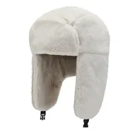 Winter Fleece-lined Men's And Women's Ear Protection Lei Feng Hat Rabbit Fur Windproof Cold-proof Fashion Outdoor Riding Lei Feng Hat sku image 5