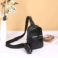 Women's Pu Leather Letter Solid Color Streetwear Oval Zipper Fanny Pack sku image 3