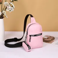 Women's Pu Leather Letter Solid Color Streetwear Oval Zipper Fanny Pack sku image 1