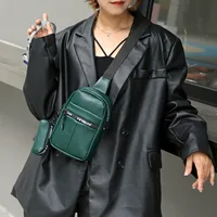 Women's Pu Leather Letter Solid Color Streetwear Oval Zipper Fanny Pack main image 4
