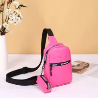 Women's Pu Leather Letter Solid Color Streetwear Oval Zipper Fanny Pack sku image 4