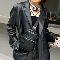 Women's Pu Leather Letter Solid Color Streetwear Oval Zipper Fanny Pack main image 5