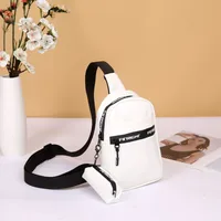 Women's Pu Leather Letter Solid Color Streetwear Oval Zipper Fanny Pack sku image 2