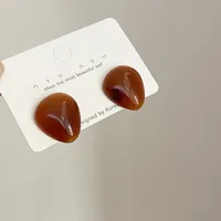 1 Pair Retro Simple Style Geometric Plating Copper Drop Earrings Ear Studs sku image 2