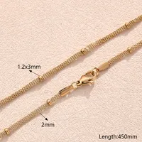 5 PCS/Package 304 Stainless Steel 18K Gold Plated Polished Jewelry Accessories main image 4