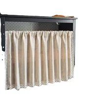 Yiman Qiyun Window  Plain Lace Half Curtain Door Curtain Coffee Curtain Kitchen Sink Cabinet Dust Curtain main image 5