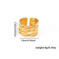 Vacation Simple Style Solid Color Flower Titanium Steel Plating Women's Open Rings sku image 2