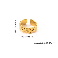Vacation Simple Style Solid Color Flower Titanium Steel Plating Women's Open Rings sku image 6