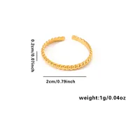 Vacation Simple Style Solid Color Flower Titanium Steel Plating Women's Open Rings sku image 17