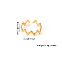 Vacation Simple Style Solid Color Flower Titanium Steel Plating Women's Open Rings sku image 8