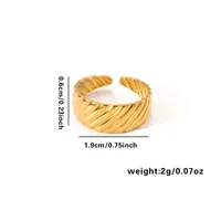 Vacation Simple Style Solid Color Flower Titanium Steel Plating Women's Open Rings sku image 15