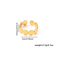 Vacation Simple Style Solid Color Flower Titanium Steel Plating Women's Open Rings sku image 3