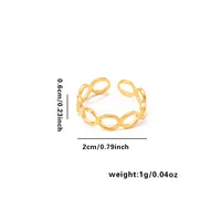 Vacation Simple Style Solid Color Flower Titanium Steel Plating Women's Open Rings sku image 9