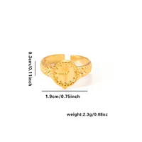 Vacation Simple Style Solid Color Flower Titanium Steel Plating Women's Open Rings sku image 13