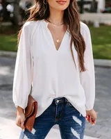 Women's Blouse Long Sleeve Blouses Casual Simple Style Solid Color main image 2