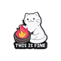 Cartoon Style Cute Cartoon Cat Alloy Plating Women's Brooches sku image 15