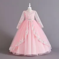 New Long Sleeve Sequined Lace Children's Dress Princess Dress Girl Flower Girl Christmas Dress Girl Dress main image 1