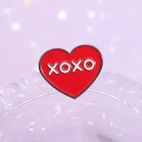 Romantic Simple Style XOXO Heart Shape Alloy Plating Unisex Brooches main image 5