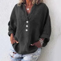 Women's Blouse Long Sleeve Blouses Vintage Style Simple Style Solid Color main image 4
