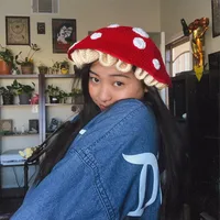Women's Cute Sweet Mushroom Eaveless Bucket Hat main image 2