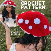Women's Cute Sweet Mushroom Eaveless Bucket Hat sku image 1