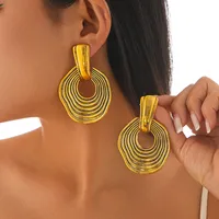 1 Pair Simple Style Classic Style Solid Color Plating Alloy Drop Earrings main image 1