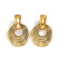 1 Pair Simple Style Classic Style Solid Color Plating Alloy Drop Earrings main image 4