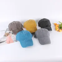 Washed Hat Distressed Baseball Cap Vintage Cap Men's Soft Top Light Plate Solid Color Hat Women's Outdoor Cowboy Hat main image 2
