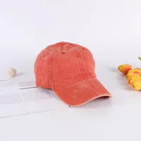 Washed Hat Distressed Baseball Cap Vintage Cap Men's Soft Top Light Plate Solid Color Hat Women's Outdoor Cowboy Hat main image 3