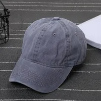 Washed Hat Distressed Baseball Cap Vintage Cap Men's Soft Top Light Plate Solid Color Hat Women's Outdoor Cowboy Hat sku image 2