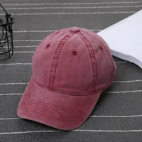 Washed Hat Distressed Baseball Cap Vintage Cap Men's Soft Top Light Plate Solid Color Hat Women's Outdoor Cowboy Hat sku image 3