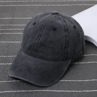Washed Hat Distressed Baseball Cap Vintage Cap Men's Soft Top Light Plate Solid Color Hat Women's Outdoor Cowboy Hat sku image 5